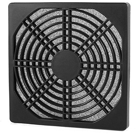 sourcing map 120mm PC Cooler Fan Dust Filter Dustproof Case Cover Computer Mesh Black