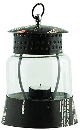 House Doctor Lantern, Sheet, Dia.: 15 cm, h.: 25 cm (Recycled Material: Prints and Colours May Vary)
