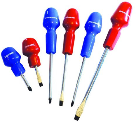 Silverline 918547 Assorted Cabinet Screwdriver Set Slotted & Pozi 6-Pieces