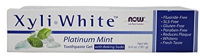 Now Foods XyliWhitePlatinum Mint Toothpaste Gel w/Baking Soda - 6.4 oz. by Now Foods