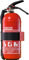 GLORIA Extincteur à poudre 1 kg pour voiture, atelier, bateau, cuisine ou garage avec manomètre, support de voiture et bande de tension de sécurité