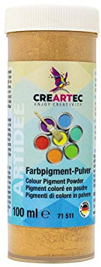 CREARTEC - wasserlösliches Farbpigmentpulver - in verschiedenste Materialien einmischbar - Ocker - 100ml - Made in Germany