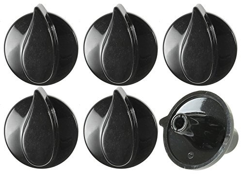 Belling Genuine Solitaire Country Chef Oven Cooker Hob Black Control Switch Knobs (Pack of 6)