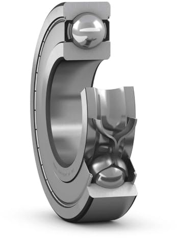 SKF 16002-2Z Radial Bearing, Single Row, Deep Groove Design, ABEC 1 Precision, Double Shielded, Non-Contact, Normal Clearance, Steel Cage, Metric, 15mm Bore, 32mm OD, 8mm Width