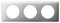 LEGRAND - Plaque Céliane - Plaque de Finition pour Prises Céliane - 3 Postes - Métal Aluminium
