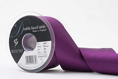 Berisfords Satinband, Polyester, Pflaume, 20
