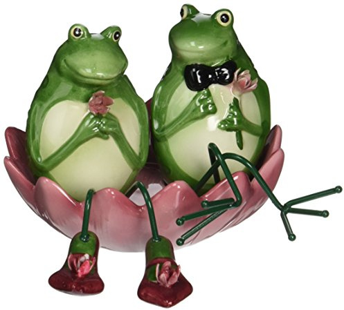 Appletree Design Alfrogo and Frogalina Frog Salt and Pepper Set, 3-1/4-Inch, 3-Piece