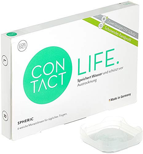Contact Life natural Monatslinsen weich, 6 Stück / BC 8.30 mm / DIA 13.60 mm / -4 Dioptrien