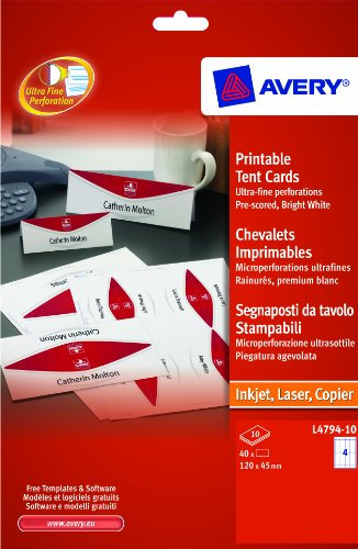 Avery Dennison L4794-10 Bedruckbare Dachaufsteller 5 Stück