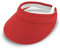 fiebig Visor | Schattenspender für das Gesicht | Clipvisor in One Size | In vielen Farben aus 100% Baumwolle | Sommerkappe mit Frotteeband Innenfutter | Sonnenschutz Schirmcap (rot)
