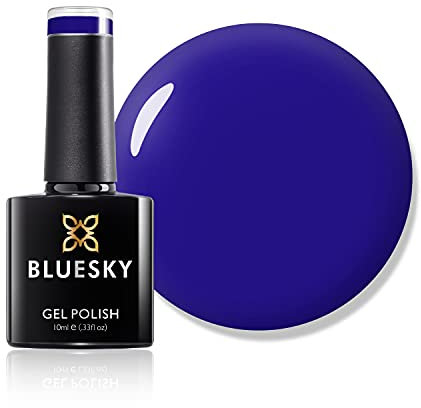 Bluesky Gel Nail Polish, Midnight Neon24, 10 ml Admiral, Blue, Bright, Neon, Long Lasting, Chip Resistant, 10 ml (Requires Drying Under UV LED Lamp)