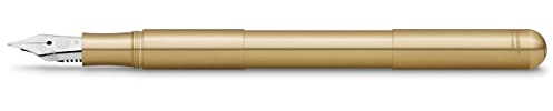 Kaweco SUPRAFountain Brass Exclusive Fountain Pen for Ink Cartridges Including Retro Metal Box 16.5 cm Nib: EF (Extra Fine)