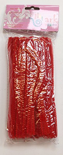 arkCRAFT DJ0025 Pfeifenreiniger in verschiedenen Größen und Farben (150 mm x 4 mm, 100 x rot)