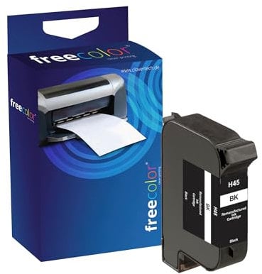 FREECOLOR Tinte schwarz fuer HP DJ710/960C 42ml 51645A