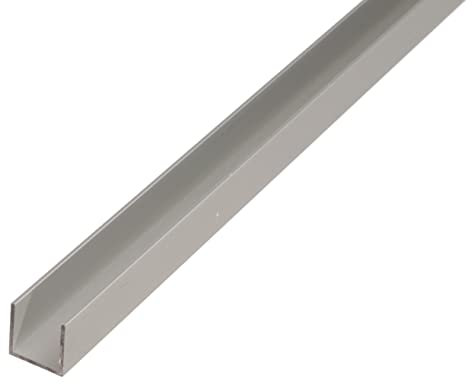 Alberts 474843 U-Profil | Aluminium, silberfarbig eloxiert | 2000 x 15 x 10 mm