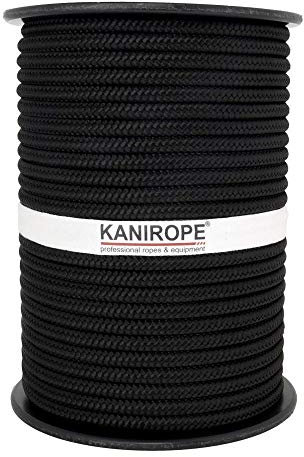 Kanirope® Corde Cordage PP Polypropylène MULTIBRAID 8mm 100m Noir (1811) tressée