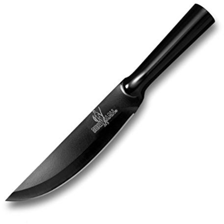 Cold Steel Messer Bushman, nicht-rostfreier HC-Stahl SK-5,, Korrosionsschutz, Kunststoffscheide, Feuerstarter