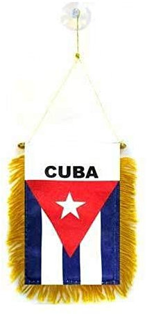 AZ FLAG - Wimpel Kuba - 15x10 cm - Kubanische Mini Flagge 10 x 15 Cm - Auto Pennant Spezielle Auto