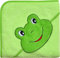 Wörner Kapuzenbadetuch Frosch Walk-Frottier grün Größe 80x80 cm