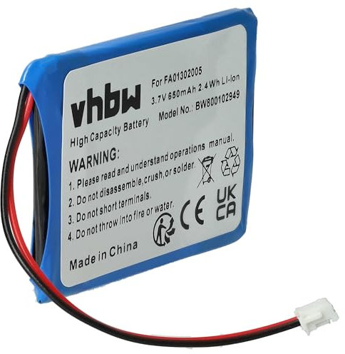 vhbw Li-ION Batterie 650mAh (3.7V) pour Portable Smartphone téléphone Ericsson DT390 comme 660177 R1A, BKB201010/1, FA01302005, FA83601195.