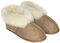 Rohn Moden Lammfell Hausschuhe Classic, Hüttenschuhe echtes Lammfell Hausschuhe für Damen und Herren mit flexibler Ledersohle (Größe 41, beige)