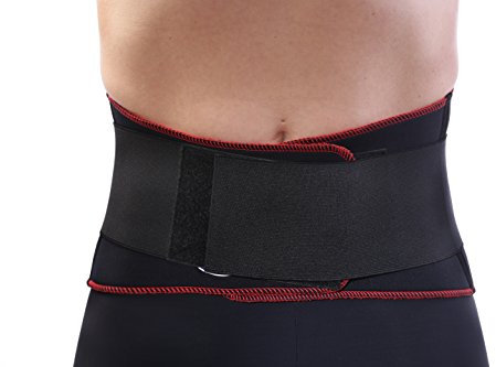 TSM Sportbandage Rückenbandage Pro mit Noppen und Stabilisationsgurt, Schwarz, XXL, 5149