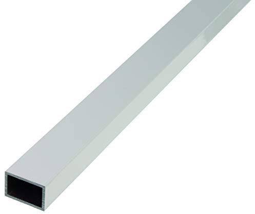 Alberts 471705 Tubo rectangular Aluminio, anodizado plateado 1000 x 50 x 20 mm