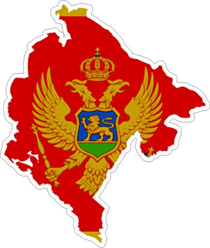 Montenegro Map Flag Vinyl Car Sticker/Decal