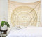 raajsee Indisch Wandteppich Mandala Weißes Gold Boho WandDeko, Aesthetic Room Décor, Wandtuch Mandala, Wandbehang Psychedelic 208X232 CM