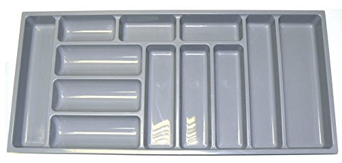 Heavy Duty Cutlery Tray to Fit Most 100cm / 1000mm Drawers. Heavy Duty Grey Plastic 914mm Wide x 422mm Deep x 57mm High GT1/1000