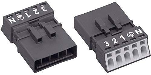 WAGO 890-215 Netz-Steckverbinder WINSTA MINI Stecker, gerade Gesamtpolzahl: 4 + PE 16A Schwarz 1St.