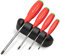 PB Swiss Tools Pozidriv PB 8243 - Set di cacciaviti a croce, 100% prodotto in Svizzera, 4 pezzi, set di cacciaviti SwissGrip (PZ0/PZ1/PZ2/PZ3) con supporto a parete (4 pezzi, rosso/verde)