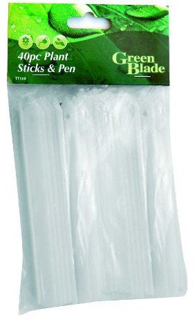 40 Garden Plant Sticks and Pen