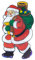 The Christmas Workshop 70370 LED Santa Claus Christmas Window Light / Metallic Silhouette Light / Indoor Christmas Decorations / Battery Operated / 52cm x 29cm