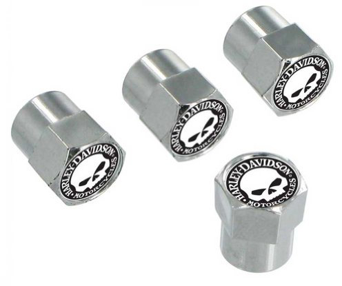 HARLEY-DAVIDSON Capuchon De Valve en Chrome avec Willy G Skull