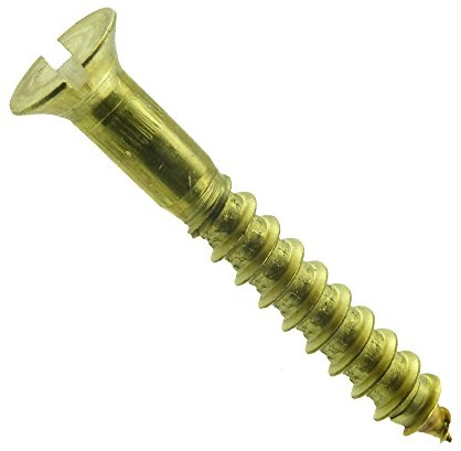 Senk-Holzschraube mit Schlitz DIN 97 Messing blank 3 x 16-200 Stück