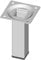 Element System 4 Piezas de Pata de Tubo de Acero de Tipo Cuadrado, Patas de Mesa, Patas de Mueble Incluyendo Placa para atornillar, 4 Colores, 10 tamaños, 10 cm, Blanco, 18133-00286