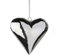 formano Deko Herz zum Hängen, 15 cm, Silber - Hängedeko, Herz, Edelstahl, Valentinstag