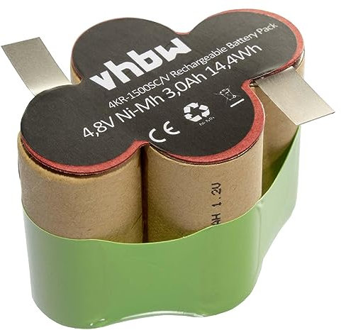 vhbw 1x batería Compatible con Kärcher Broom K55 Robot Limpieza (3000 mAh, 4,8 V, NiMH) - Reemplaza 4KR-1500SC/V