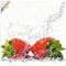 ARTland Wanddeko Wandtattoo selbstklebende Vinylfolie 70x70 cm Erdbeeren Früchte im Wasser Obst Lebensmittel T5SP