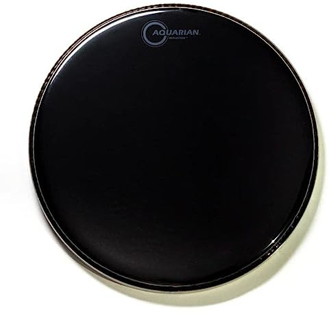 Aquarian REF18B Reflector Series - 13 inch Bass Drumhead - Black, Black Mirror Finish