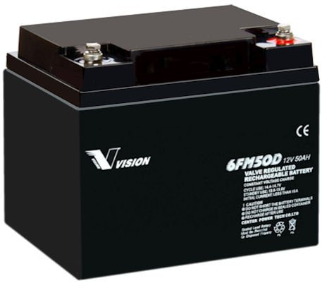AKKU Batterie Vision 6FM50D 12V 50Ah GOLFCADDY MOOVER Boot Scooter Elektromobil Rollstuhl ZYKLENTYP
