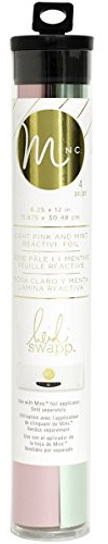 American Crafts minc Reactive Folie Combo Pack 6,5 x 12 Zoll – Minze und Light Pink