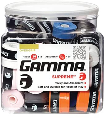 GAMMA unisex adult 60 Jar supreme overgrip, Assorted, Jar US