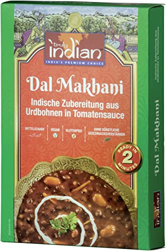 TRULY INDIAN Delhi Dal Makhani Fertiggericht, Schwarze Linsen, 6er Pack (6 x 300 g)