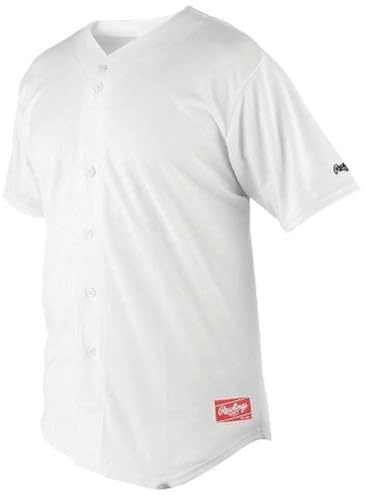 Rawlings Herren Full Button Jersey mit Raglanärmeln