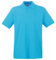 Fruit of the Loom Mens Premium 100% Cotton Pique Short Sleeve Polo Shirt (2XL) (Azure Blue)