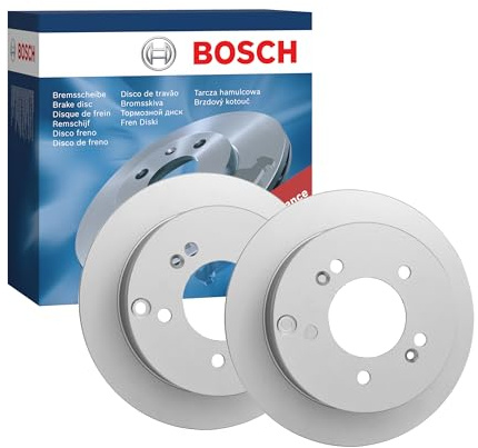 Bosch BD2103 Bremsscheibensatz - 262 mm belüftete, hochgekohlte Bremsscheiben - Hinterachse - ECE-R90-zertifiziert - hohe Kühlleistung und zuverlässiger Korrosionsschutz - 1 Satz aus 2 Scheiben