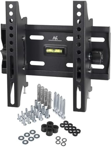 Maclean MC-667N TV Wandhalterung 13-42 Zoll Universal OLED QLED LED LCD Plasma Fernseher max. 25 kg VESA 50x50 bis 200x200 mm Fernsehhalterung für Wand Neigbar 53mm Wandabstand (Halterung)