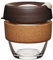 KeepCup Reusable Coffee Cup - Brew Tempered Glass and Natural Cork, S 8oz/227ml - Almond